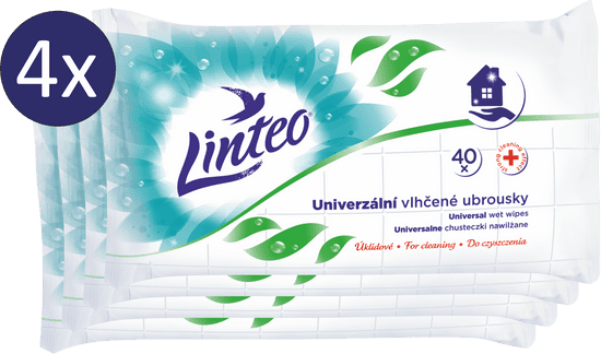LINTEO Univerzális nedves tisztító kendők 4 × 40 db