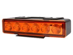 WAS Villogó figyelmeztető lámpa narancs, W117 LED, 7 funkció