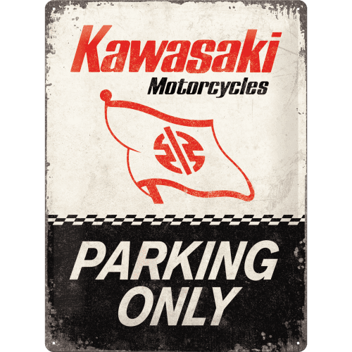 Postershop Fém tábla: Kawasaki Parking Only