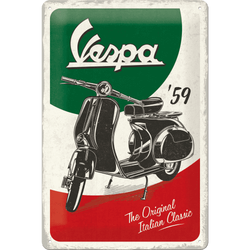 Postershop Fém tábla: Vespa The Italian Classic