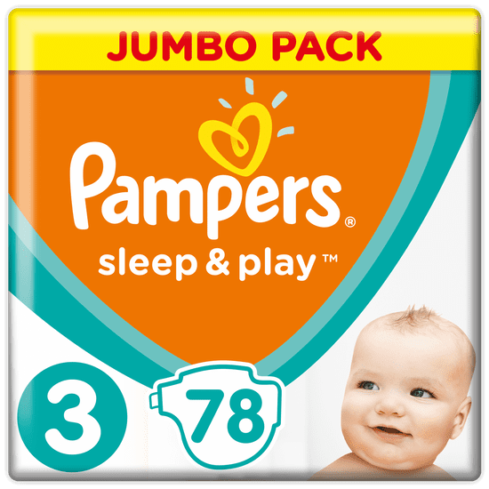 Pampers Sleep & Play 3 Jumbo Midi pelenka (6-10 kg) 78 db