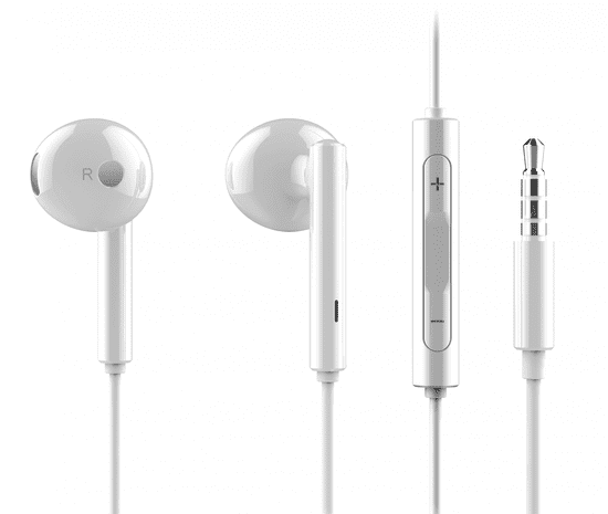 Huawei AM115 fülhallgató mikrofonnal és 3,5 mm jack csatlakozóval, ORHUHFPAM115 fehér