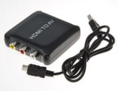 PremiumCord HDMI átalakító kompozit jelre és sztereó hangra khcon-16