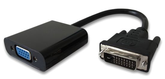 PremiumCord Átalakító DVI-ről VGA-ra rövid kábellel, fekete khcon-22