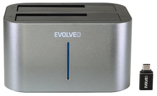Evolveo Dion 2, 10 Gb/s, adatátviteli állomás, USB 3.1 A + redukció USB A/USB C
