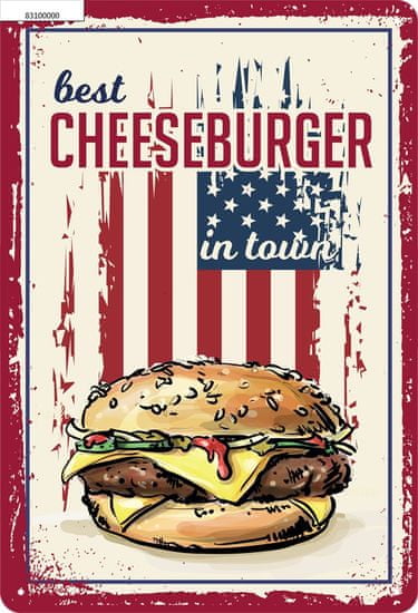 Postershop Fém tábla: Best Cheeseburger in Town