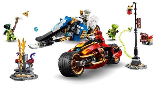 LEGO Ninjago 70667 Kai Pengés Motorja és Zane motoros szánja