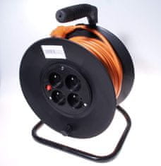 PremiumCord Hosszabbító kábel 230 V, 25 m dob, vezeték keresztmetszete 3 × 1,5 mm2 ppb-01-25