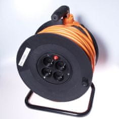 PremiumCord Hosszabbító kábel 230 V, 50 m dob, vezeték keresztmetszete 3 × 1,5 mm2 ppb-01-50