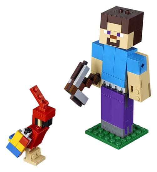 LEGO Minecraft 6251771 Minecraft nagy figura: Steve papagájjal