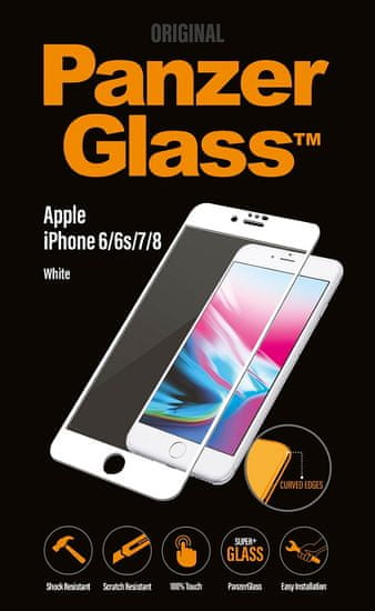 PanzerGlass Premium az Apple iPhone 6/6s/7/8 mobiltelefonra, fehér (2616)