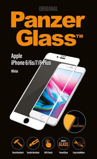 PanzerGlass Premium az Apple iPhone 6/6s/7/8 Plus mobiltelefonra, fehér (2617)