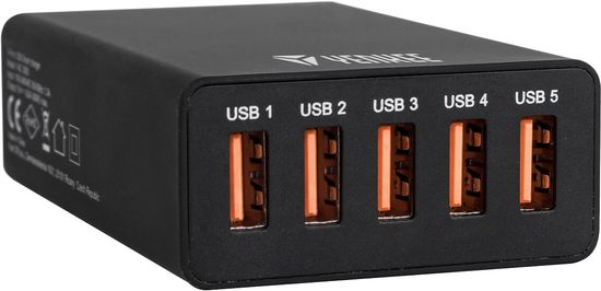 Yenkee YAC 3005BK USB töltő 5 port 8 A 30015711