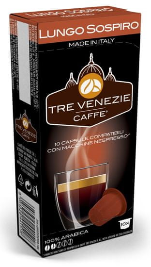 Tre Venezie Nespresso kávéfőzőbe alkalmas LUNGO SOSPIRO kapszulák, 10db