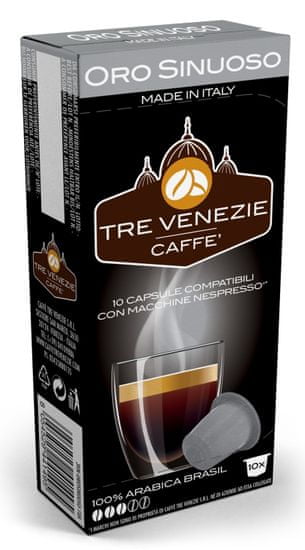 Tre Venezie Nespresso kávéfőzőbe alkalmas ORO SINUOSO kapszulák, 10 db