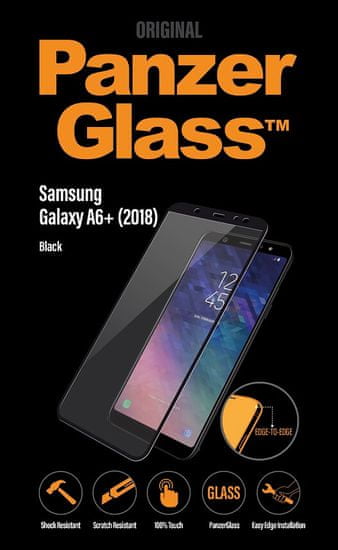 PanzerGlass Edge-to-Edge Samsung Galaxy A6 Plus-hoz fekete 7150