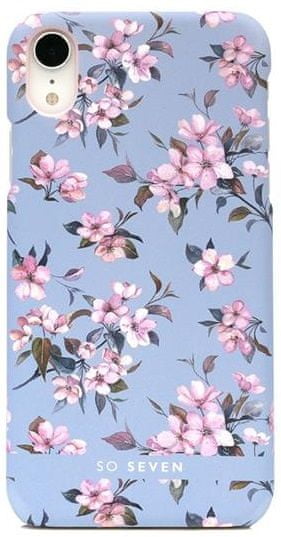 SO SEVEN Fashion Tokyo Blue Cherry Blossom Flowers Cover iPhone XR SSBKC0094