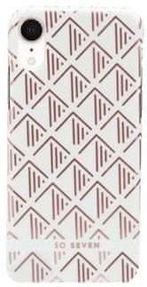 SO SEVEN Fashion Paris White/Rose Gold Triangle Cover pro iPhone XR SSBKC0097