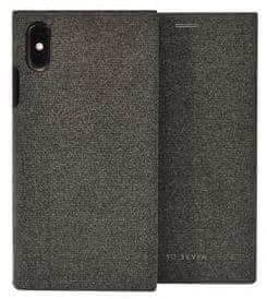 SO SEVEN Premium Gentleman Book Case Fabric Anthracite iPhone XS Max SSFLS0010