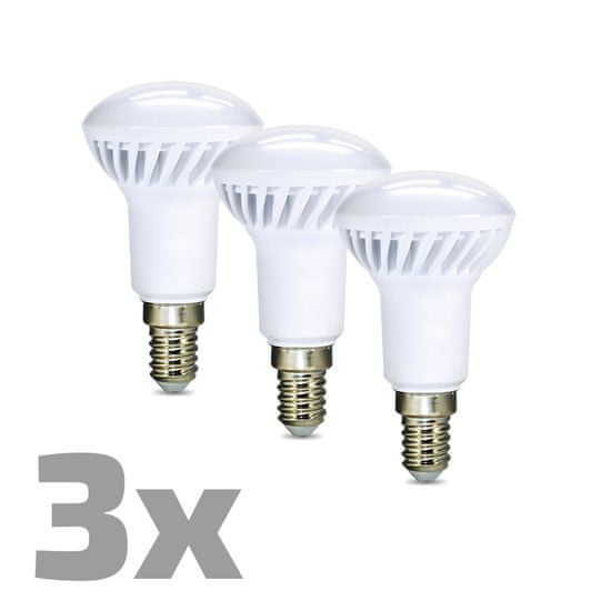 Solight LED izzó 3-pack, reflektor, R50, 5 W, E14, 3000 K, 400 lm, fehér kivitelben