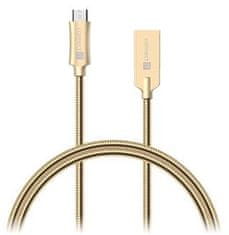 Connect IT Wirez Steel Knight MicroUSB - USB, metallic gold, 1 m CCA-3010-GD