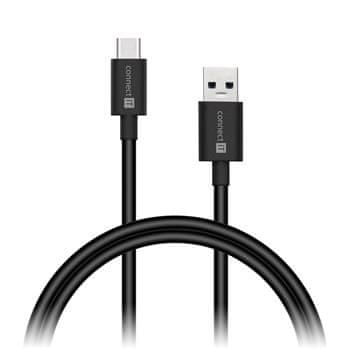 Connect IT Wirez USB-C - USB-A 3.1 Gen 1, fekete, 0,5 m CI-1174