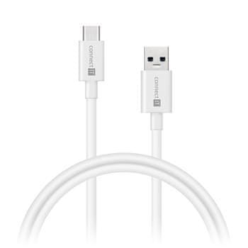 Connect IT Wirez USB-C - USB-A 3.1 Gen 1, fehér, 0,5 m CI-1175