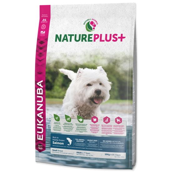 Eukanuba Nature Plus+ Adult Small Breed Rich in freshly frozen Salmon 10kg