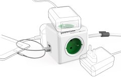 PowerCube PowerCube Extended USB Schuko (Green)