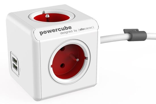 PowerCube PowerCube Extended USB Schuko (Red)