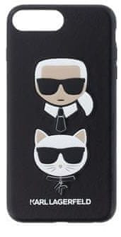 Karl Lagerfeld Karl and Choupette Hard Case Black pro iPhone 7 Plus / 8 Plus telefonokhoz KLHCI8LKICKC