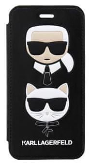 Karl Lagerfeld Karl and Choupette Hard Case Black tok az iPhone 8/SE 2020 KLFLBKI8KICKC telefonra