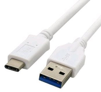 C-Tech Kábel USB 3.0 AM Type-C (AM/CM), 2 m, fehér CB-USB3C-20W