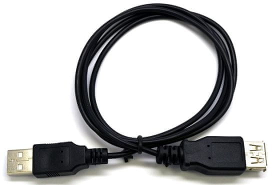 C-Tech Kábel USB A-A 2.0 hosszabbító, 3 m, fekete CB-USB2AA-3-B
