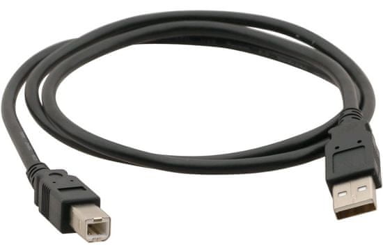 C-Tech Kábel USB A-B 2.0, 3 m, fekete CB-USB2AB-3-B
