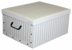 Compactor Anton összecsukható tároló doboz - karton, fehér / szürke