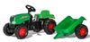 Rolly Kid lábbal hajtható traktor pótkocsival - zöld