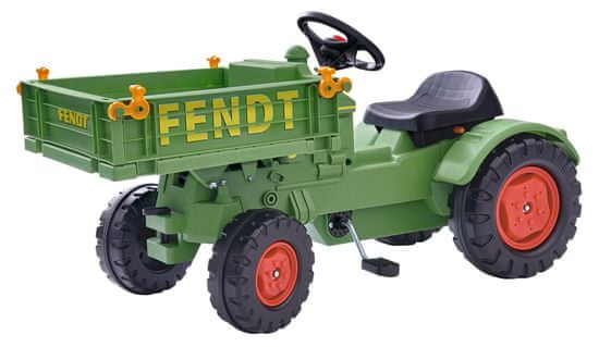 BIG Pedálos traktor Fendt billenthető utánfutóval
