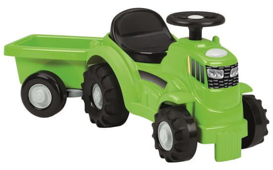ECOIFFIER Lábbal hajtós Traktor zöld pótkocsival