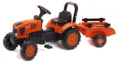 Falk Kubota traktor M7171 utánfutóval, narancssárga