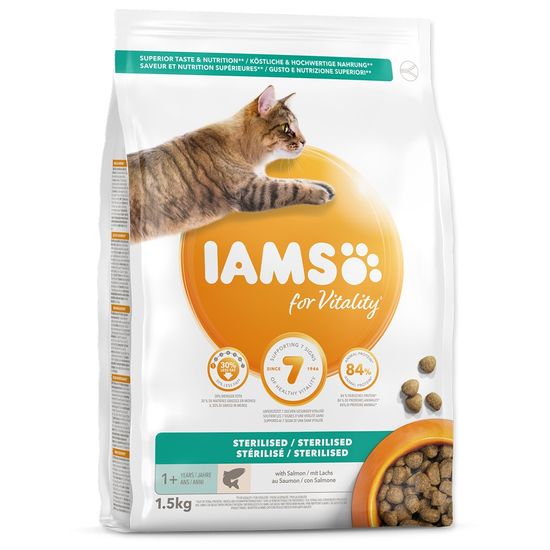 IAMS Cat Adult Sterilized Salmon 1,5 kg