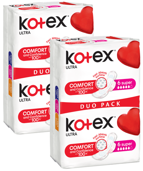 Kotex Ultra Super 24 db (2 x DUO Pack 12 db)