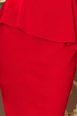 Numoco Női elegáns midi ruha Hudson sallanggal piros XXL