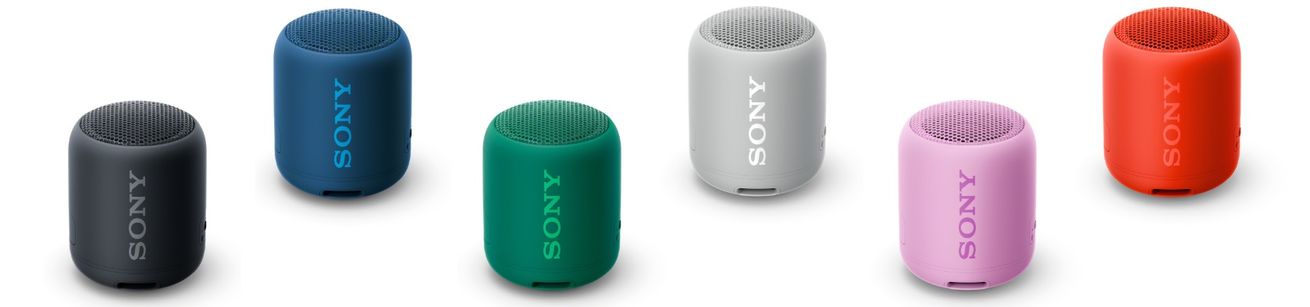 hordozható hangszóró sony srssb12 funkció extra bass Bluetooth 16 óra működés stílusos kompakt méret szín piros fekete rózsaszín szürke zöld kék