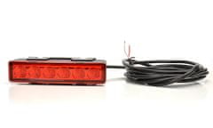 WAS Villogó figyelmeztető lámpa piros, W117 LED, 7 funkció