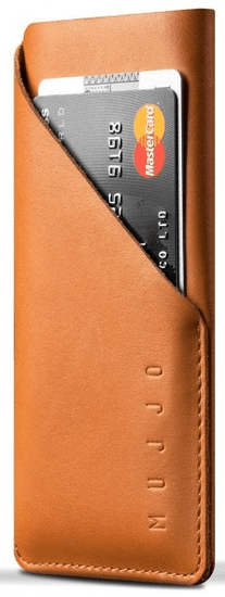 Mujjo Leather Wallet Sleeve iPhone X-hez - sárgásbarna, MUJJO-SL-103-TN