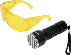 Vorel Kereső készlet UV lámpával és védőszemüveggel