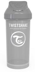 Twistshake Palack szívószállal 360 ml, 12+m Pasztell szürke
