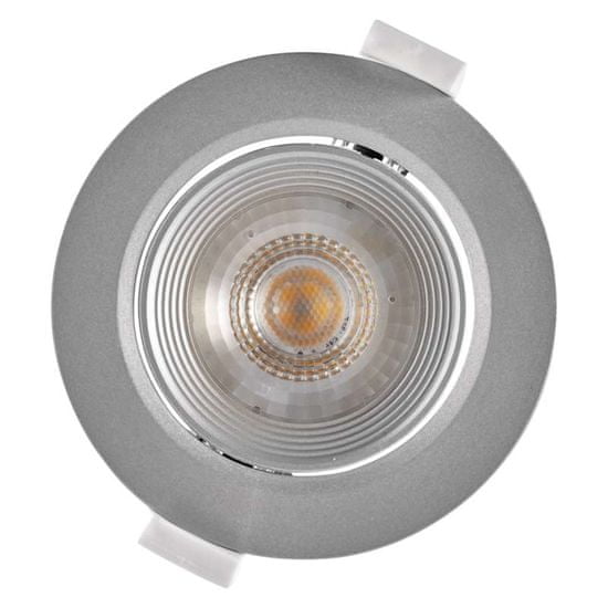 EMOS LED spotlámpa ezüst, kör, meleg fehér (7 W)