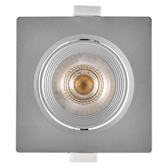 EMOS LED spotlámpa ezüst, négyzet, semleges fehér (7 W)